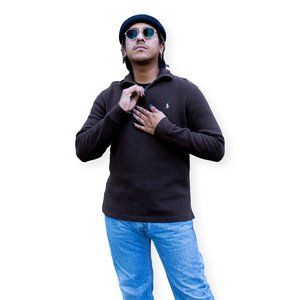 Polo by Ralph Lauren 1/4 Zip Pullover Brown Size M